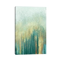 Teal Golden Woods Canvas Art Print
