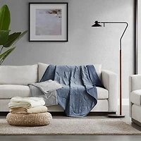 Tan Jersey Knit Cooling Throw