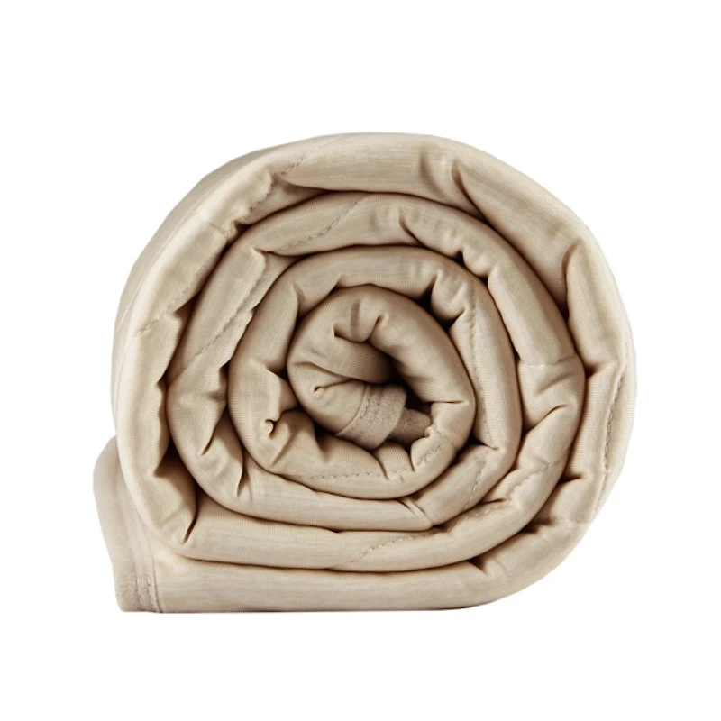 Tan Jersey Knit Cooling Throw