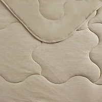 Tan Jersey Knit Cooling Throw