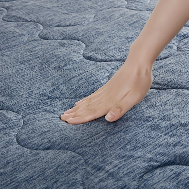 Blue Jersey Knit Cooling Throw