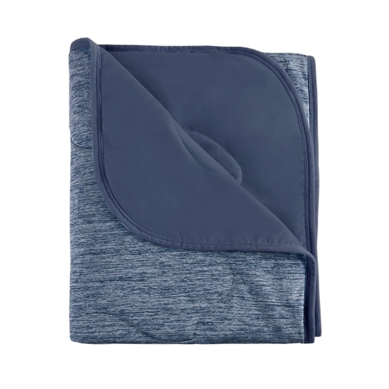 Blue Jersey Knit Cooling Throw