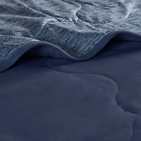 Blue Jersey Knit Cooling Throw