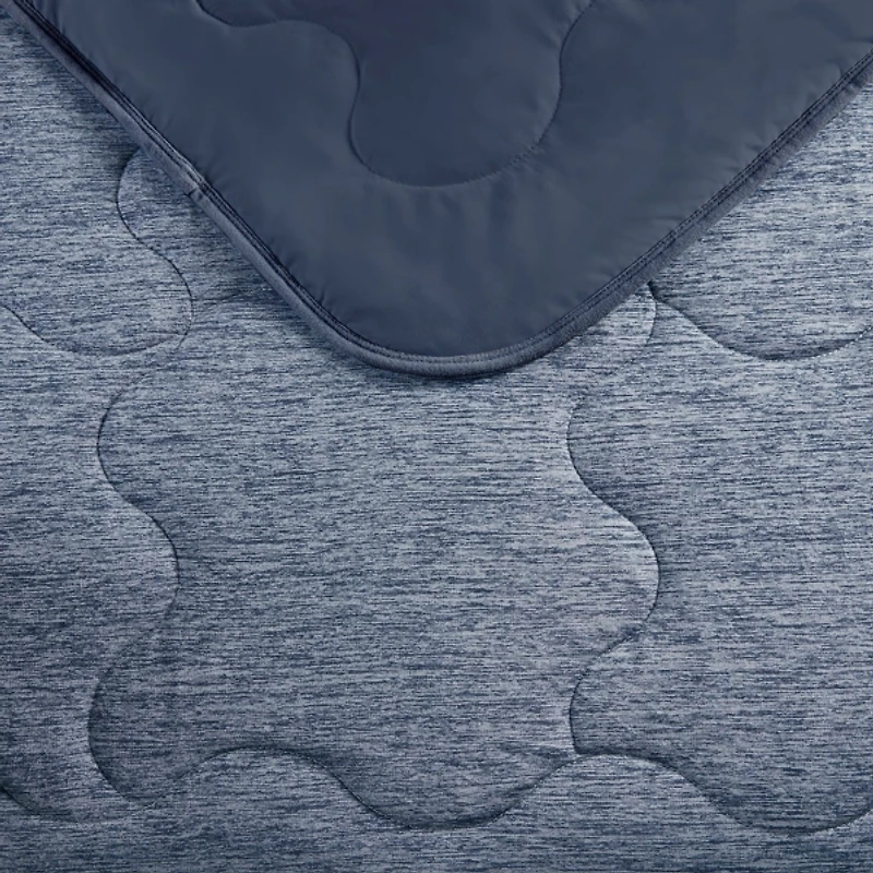 Blue Jersey Knit Cooling Throw