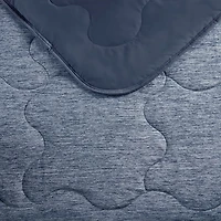 Blue Jersey Knit Cooling Throw