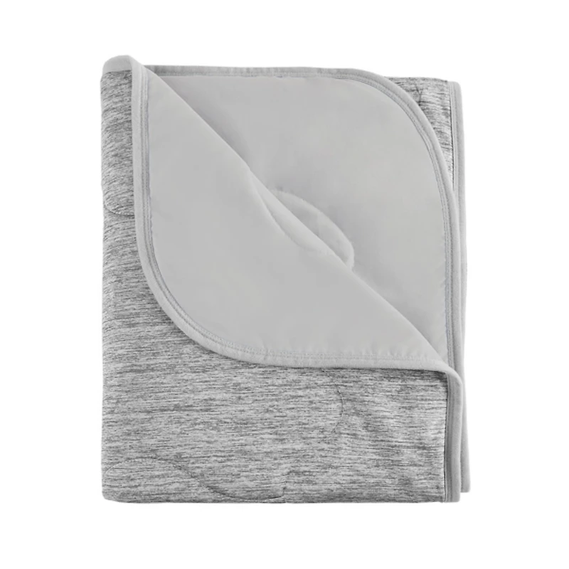 Grey Jersey Knit Cooling Throw