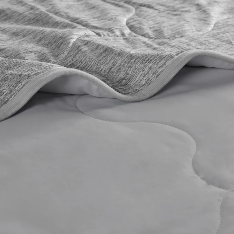 Grey Jersey Knit Cooling Throw