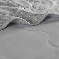 Grey Jersey Knit Cooling Throw