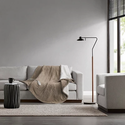 Brown Dreamy Soft Heated Throw