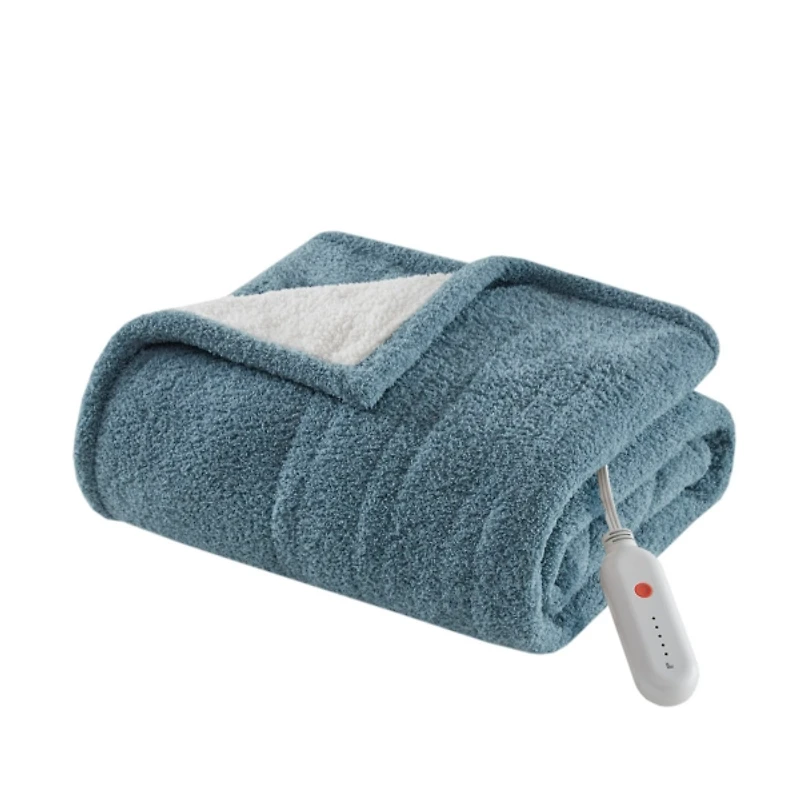 Blue Dreamy Soft Heated Throw