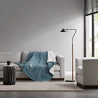 Blue Dreamy Soft Heated Throw