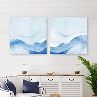 Waves Out At Sea Canvas Art Prints, Set of 2