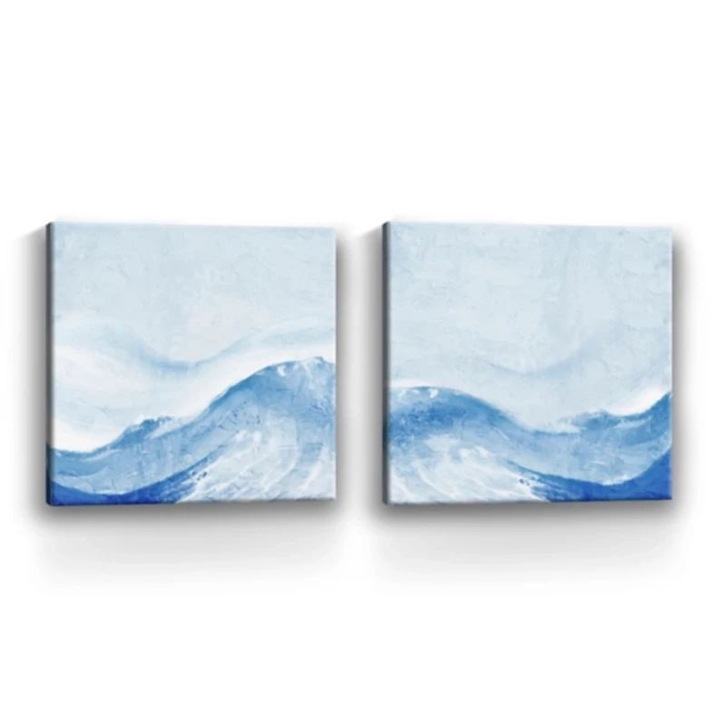 Waves Out At Sea Canvas Art Prints, Set of 2