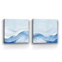 Waves Out At Sea Canvas Art Prints, Set of 2