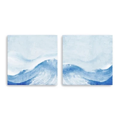 Waves Out At Sea Canvas Art Prints, Set of 2