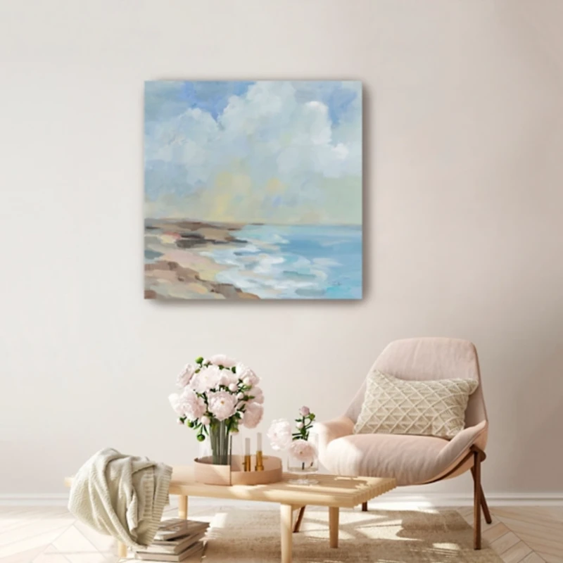 By the Beach Abstract Canvas Art Print