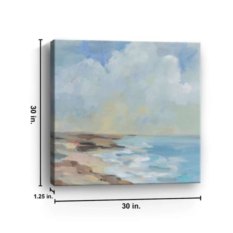 By the Beach Abstract Canvas Art Print