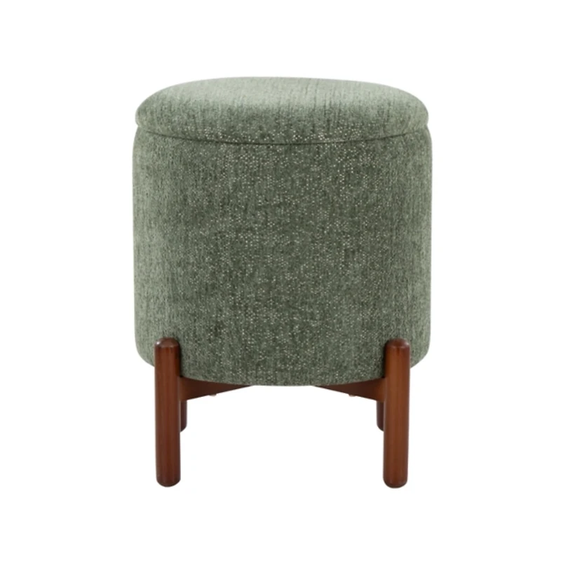 Green Daniella Storage Ottoman