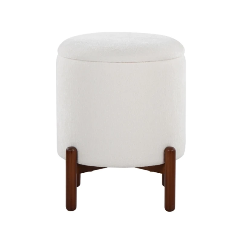 White Daniella Storage Ottoman