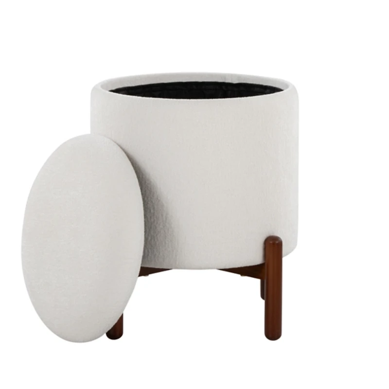 White Daniella Storage Ottoman