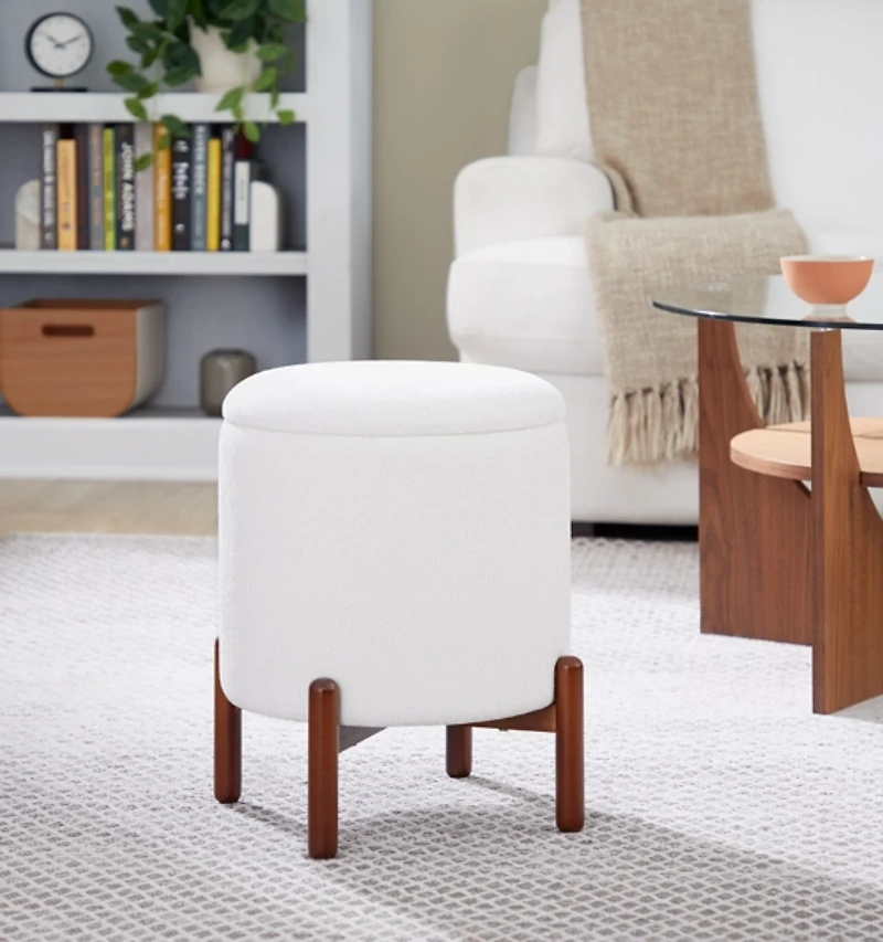 White Daniella Storage Ottoman