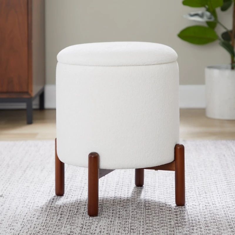 White Daniella Storage Ottoman