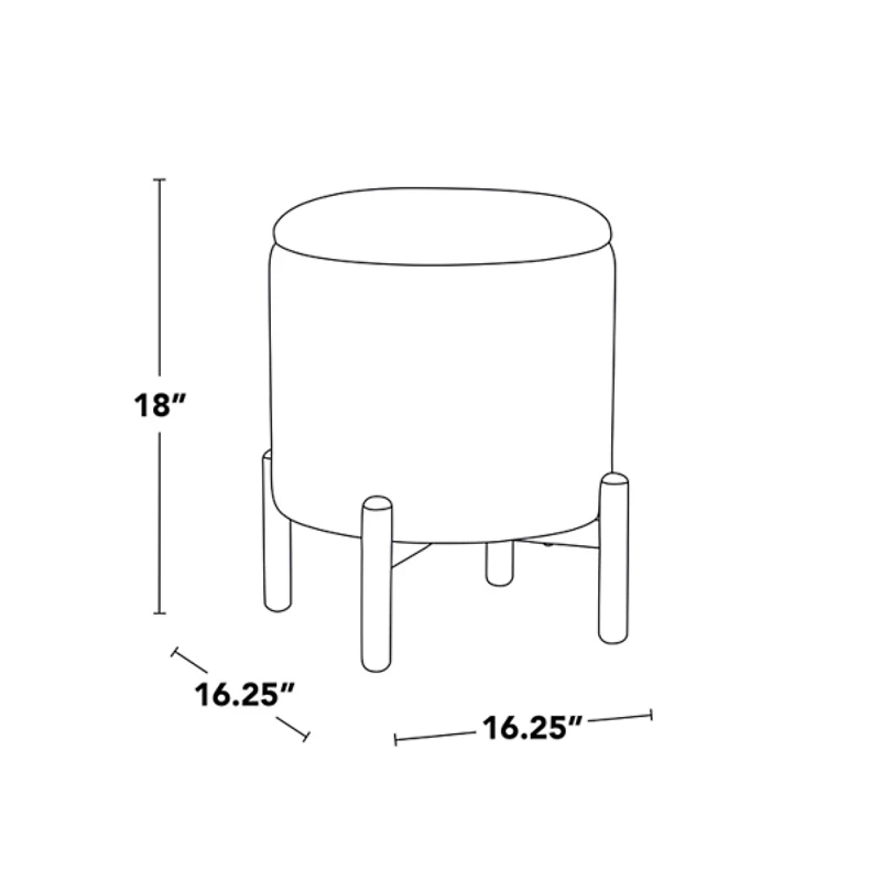 White Daniella Storage Ottoman