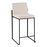 Fiji Beige Upholstered Counter Stools, Set of 3