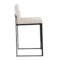 Fiji Beige Upholstered Counter Stools, Set of 3