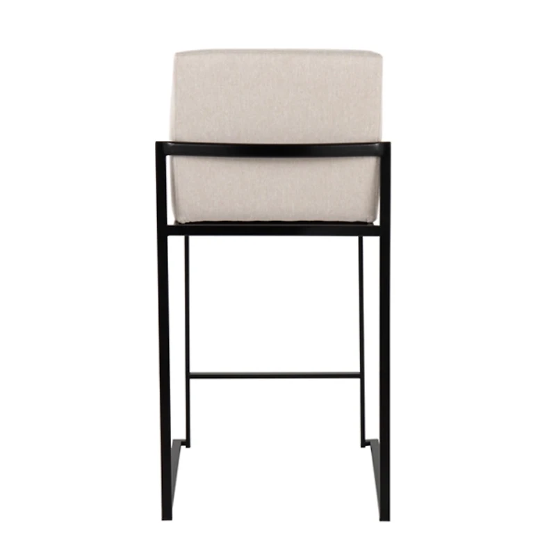 Fiji Beige Upholstered Counter Stools, Set of 3