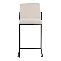 Fiji Beige Upholstered Counter Stools, Set of 3