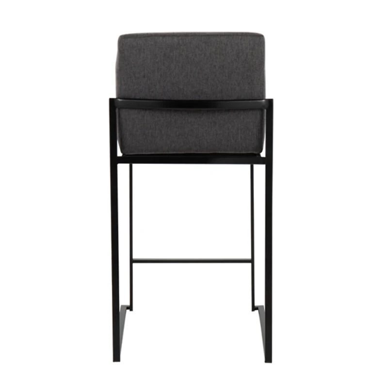 Fiji Charcoal Upholstered Counter Stools, Set of 3
