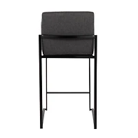Fiji Charcoal Upholstered Counter Stools, Set of 3
