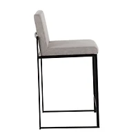 Fiji Gray Upholstered Counter Stools, Set of 3