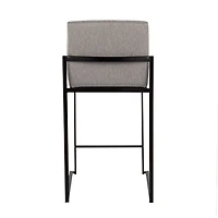 Fiji Gray Upholstered Counter Stools, Set of 3