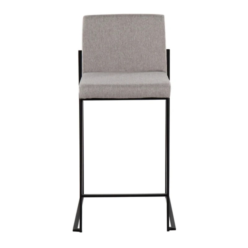 Fiji Gray Upholstered Counter Stools, Set of 3