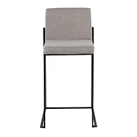 Fiji Gray Upholstered Counter Stools, Set of 3