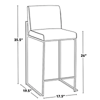 Fiji Faux Leather Counter Stools