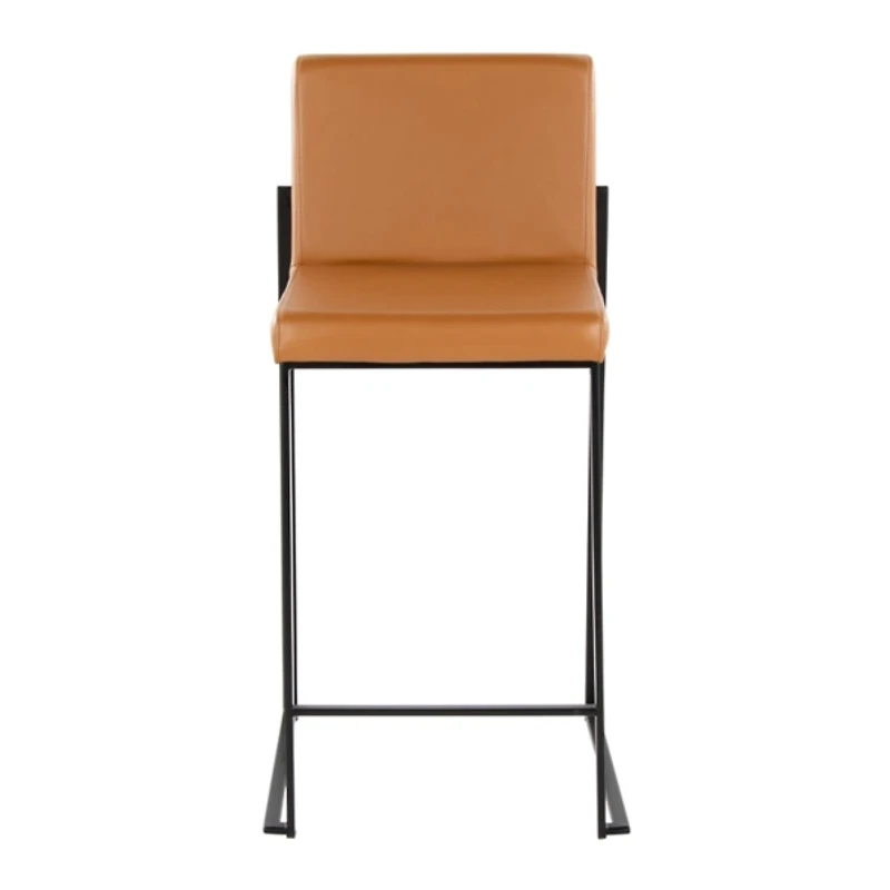 Fiji Camel Faux Leather Counter Stools, Set of 2