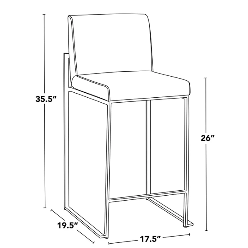 Fiji White Faux Leather Counter Stools, Set of 3