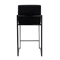 Fiji Black Velvet Counter Stools, Set of 3