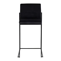 Fiji Black Velvet Counter Stools, Set of 3