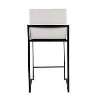 Fiji White Velvet Counter Stools, Set of 3