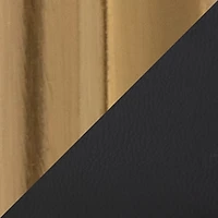 Remy Black & Gold Swivel Bar Stools, Set of 2