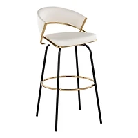 Remy White Swivel Bar Stools, Set of 2