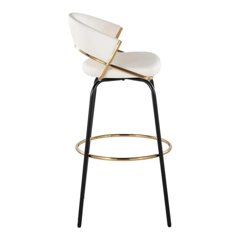 Remy White Swivel Bar Stools, Set of 2