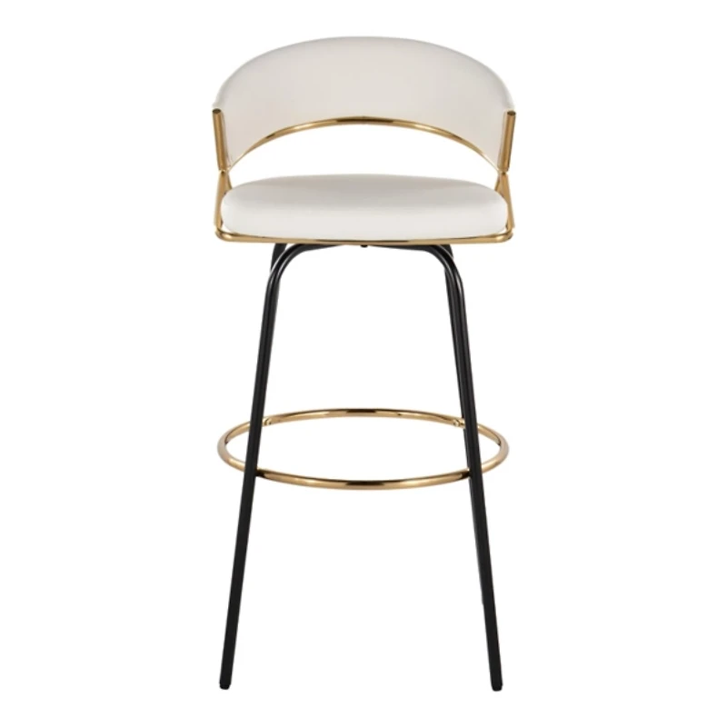 Remy White Swivel Bar Stools, Set of 2