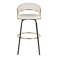 Remy White Swivel Bar Stools, Set of 2
