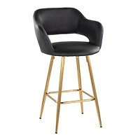 Black Faux Leather Marge Counter Stools, Set of 2