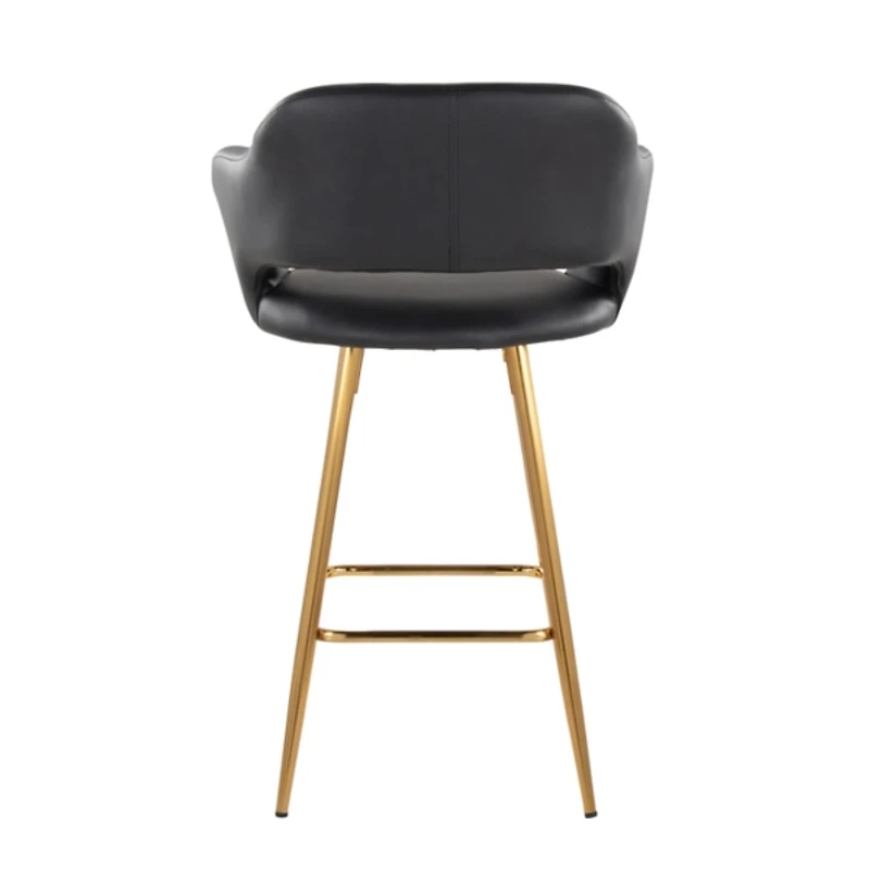Black Faux Leather Marge Counter Stools, Set of 2